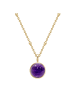 Glanzstücke München Kette mit Anhänger Sterling Silber gelbgold Amethyst in gelbgold