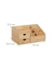 relaxdays Schreibtisch Organizer in Natur - (B)33 x (H)15,5 x (T)20,5 cm