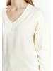 DreiMaster Damen Strickpullover in Wollweiss