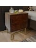 FineBuy Nachttisch "FB110155" in Braun /