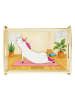 Mr. & Mrs. Panda Sofatablett Einhorn Yoga Design ohne Spruch in Weiß