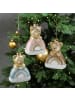 MARELIDA Weihnachtsbaumschmuck Teddybär mit Regenbogen Glas H: 13,5cm in rosa