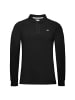 Tommy Hilfiger Poloshirt Tommy Jeans Slim Solid Ls in schwarz