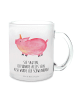 Mr. & Mrs. Panda Pott Einhorn Schwein mit Spruch in Transparent