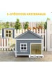Pawhut Katzenhaus,101L x 72,5B x 81H cm,Grau