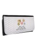 Mr. & Mrs. Panda Damen Brieftasche Igel Familie mit Spruch in Grau Pastell