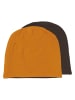MSTRDS Beanies in chocolate/orange