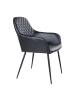 ebuy24 Esszimmerstuhl Hasse Schwarz 2er Set