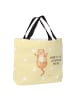 Mr. & Mrs. Panda Tote Bag Katze Umarmen mit Spruch in Gelb Pastell