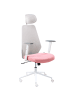 Beliani Bürostuhl ORYN in Grau/Rosa/Weiß - (W) 71 x (H) 111 x (L) 65 cm