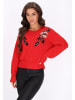 faina Women Sweater in red