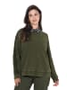 Ulla Popken Sweatshirt in olivgrau