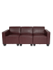 MCW Modular 3-Sitzer Sofa Moncalieri, Rot-braun