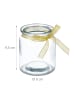 relaxdays 12 x Windlicht in Transparent/ Gold - (H)9,5 x Ø 8 cm