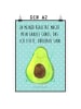 Mr. & Mrs. Panda Print Avocado Glücklich mit Spruch in Türkis Pastell