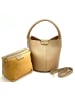 Florence Florence Umhängetasche Leder taupe, beige ca. 26cm