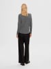 SELECTED FEMME Strick Pullover SLFLULU Wollpullover Rundhals Sweater in Grau-3