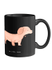 Mr. & Mrs. Panda Tasse Kurzhaardackel Liebe mit Spruch in Schwarz