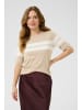 Kaffe Strickpullover KAlizza Regular fit in Feather Gray mel/ Chalk Stripe