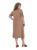 Ulla Popken Midikleid in hellbraun