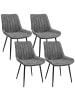 SONGMICS 8er-Set: Esszimmerstuhl Tyra in Grau - (B)61.5 x (H)80.5 x (T)51.5 cm