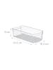 relaxdays Kühlschrank Organizer in Transparent - (B)31,5 x (H)9 x (T)15,5 cm