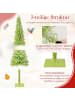 COSTWAY 180 cm Künstlicher Weihnachtsbaum mit Beleuchtung in Grün