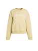 YAYA SOFT SWEATER WITH CHEST ARTWORK ICONIC in Reed Yellow Melange