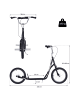 HOMCOM Kinderscooter in Schwarz 143L x 58B x 100H cm