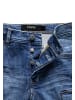 Humy Stretch Denim Shorts im Cargostyle mit Knopfleiste A&S in Dunkelblau