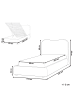 Beliani Einzelbett BLAGNAC in Weiß/Braun - (W) 110 x (H) 98 x (L) 227 cm