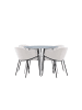 ebuy24 Essgruppe Plaza (5-teilig) Grau 100 x 100 cm