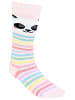 TupTam Mädchen Knielange Socken Gemustert 3er Pack in grau/rosa
