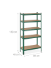 relaxdays Schwerlastregal in Grün - (B)90 x (H)180 x (T)40 cm