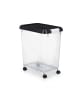 relaxdays 2 x Hundefutter Aufbewahrungsbox in Transparent/ Schwarz