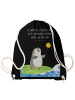 Mr. & Mrs. Panda Tasche Pinguin Surfer mit Spruch in Schwarz