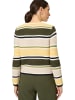 Zero  Strickjacke gestreift mit Knopfleiste in Patch KhakiCream