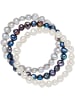 Valero Pearls 3er Set Armbänder Süßwasser-Zuchtperle multicolor in multicolor