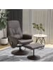 HOMCOM Relaxsessel mit Fußhocker-76B x 81T x 105H cm-Braun