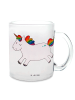 Mr. & Mrs. Panda Kaffeetasse Einhorn Happy ohne Spruch in Transparent