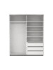 ebuy24 Schiebetürenschrank Catania (2-türig) Weiß 179 x 67 cm