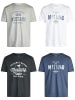 Mustang T-Shirt 4er Pack Mustang Herren T-Shirt in Mehrfarbig