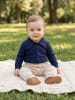 TupTam Baby Jungen Langarm Kurzarm Body mit Kragen in dunkelblau