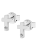 Adeliás Damen Ohrringe – Ohrstecker aus 925 Silber in silber