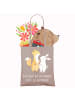 Mr. & Mrs. Panda Tote Bag Konflikte friedlich lösen mit Spruch in Braun Pastell