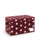 relaxdays Weihnachtskugel-Aufbewahrungsbox "Sterne" in Rot - (B)42,5 x (H)26,5 x (T)26 cm