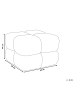 Beliani Pouf CALIENTE in Weiß - (W) 60 x (H) 44 x (L) 60 cm