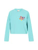 IZIA Women Sweatshirt in turquoise