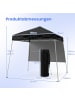 COSTWAY Pavillon 2x2 m in Schwarz