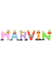 Playshoes Deko-Buchstaben "MARVIN" in bunt